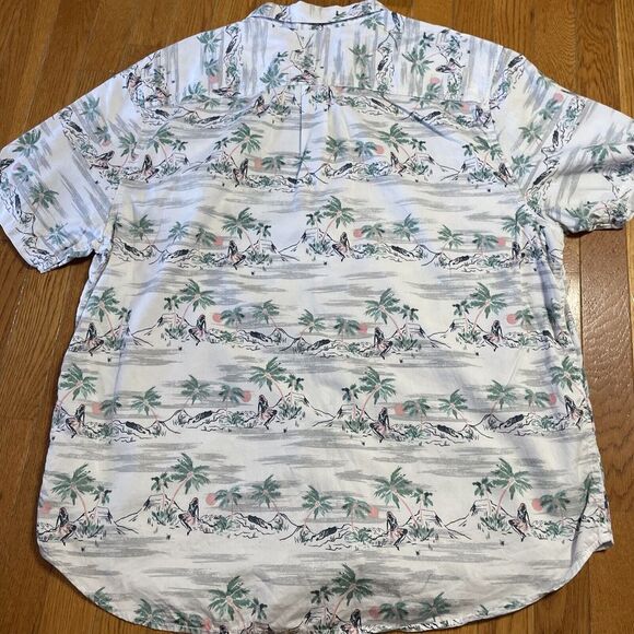 Tommy Bahama Lightweight Aloha‎ Palm Trees And Hula Girl Hawaiian Button Down XL - Picture 10 of 11